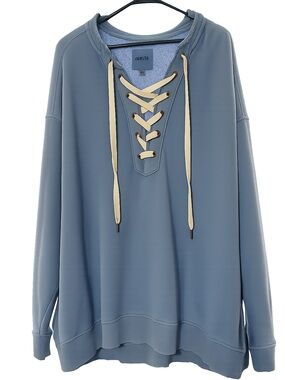 Aerie Baby Blue Jersey Style Tunic Sweatshirt